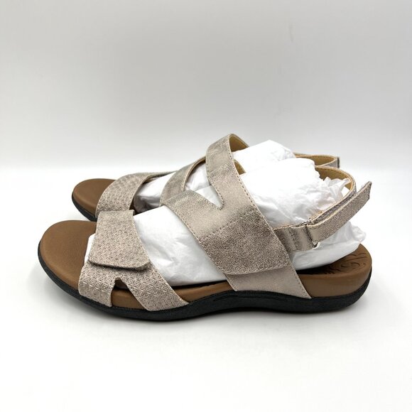 Rockport Womens Size 6 Metallic Faux Vegan Leather‎ Comfort Sandals Shoes - Picture 5 of 12